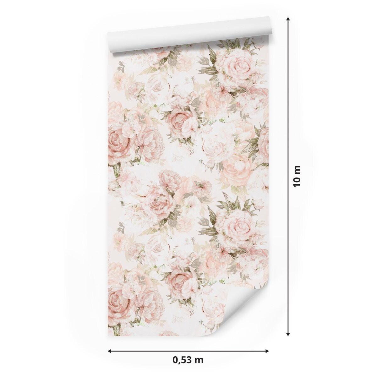 Tapeta Do Sypialni Pastelowe PIWONIE Kwiaty Liście