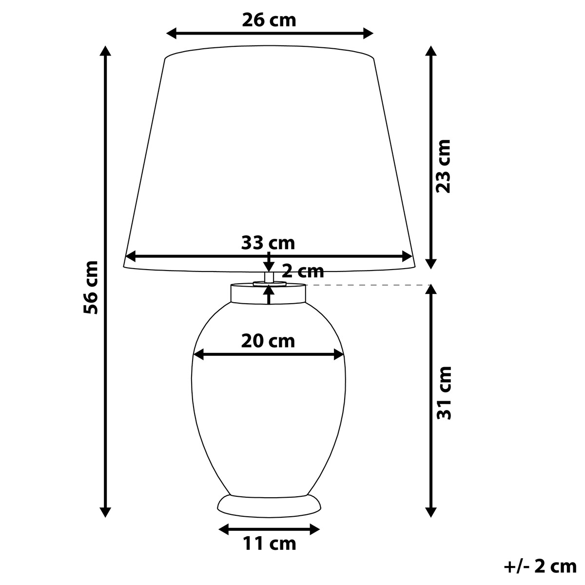 Lampa stołowa BRENTA Ceramika Błękitny
