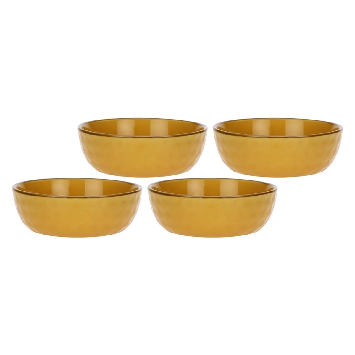 Zestaw 4 misek do sałatek Concerto Ocra - Żółty, 20 cm