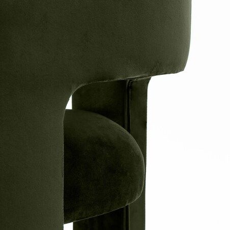 Fotel wypoczynkowy aksamitny oliwkowo-zielony Tiana