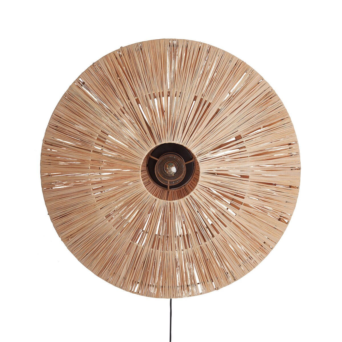 Lampa ścienna ze słomy naturalna LUMUT