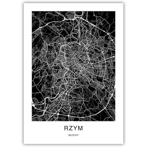 plakat rzym mapa 50x70