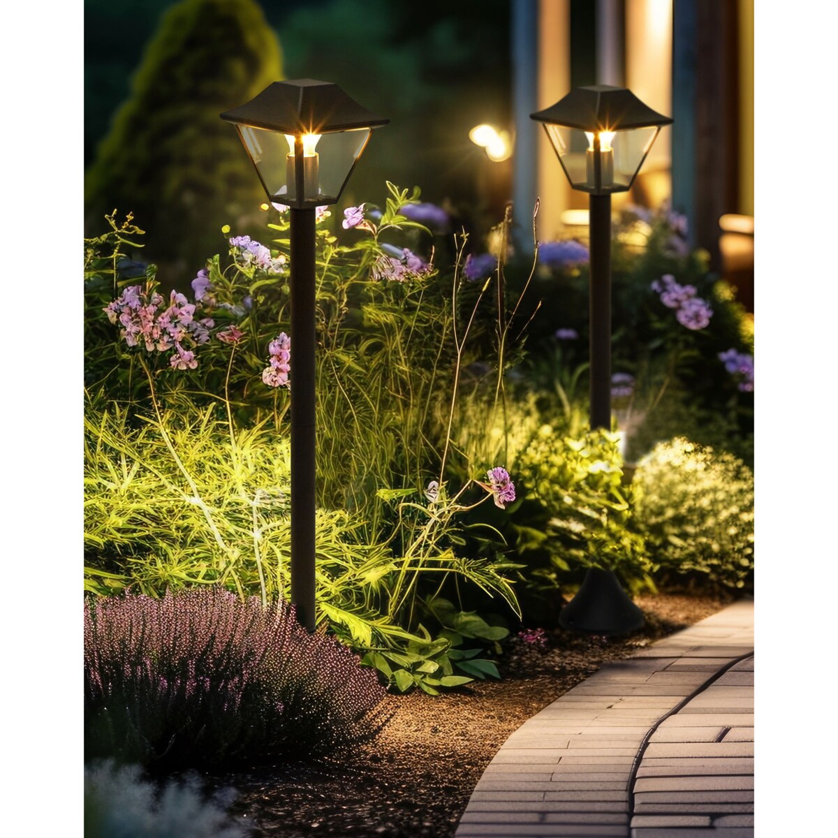Lampa ogrodowa słupek GOSABA Czarny