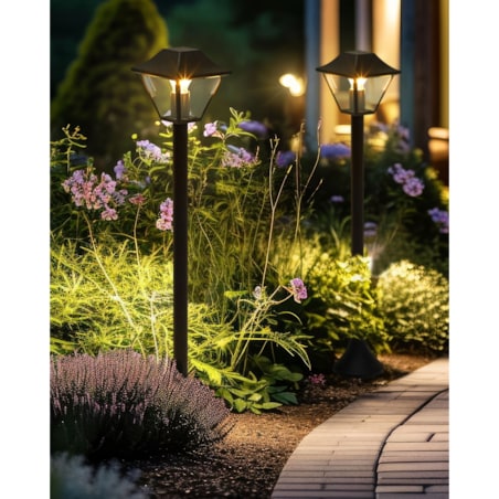 Lampa ogrodowa słupek GOSABA Czarny