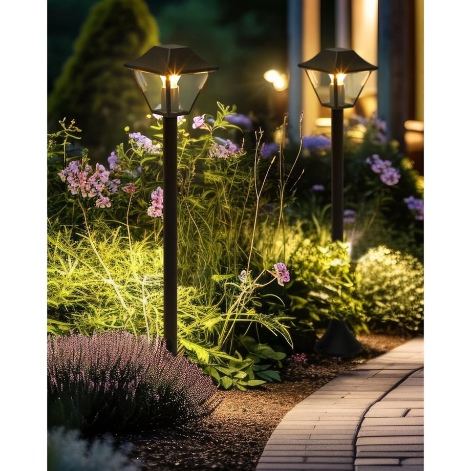 Lampa ogrodowa słupek GOSABA Czarny