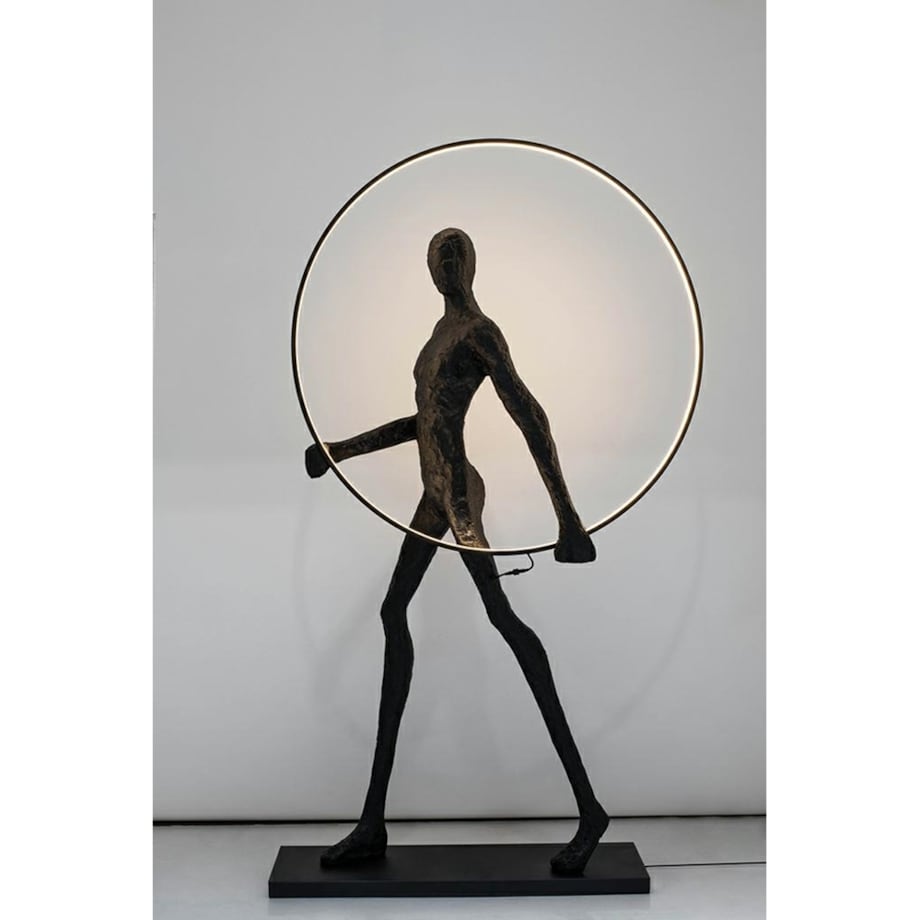 Nowoczesna lampa podłogowa Human LED 80W 3000K czarna