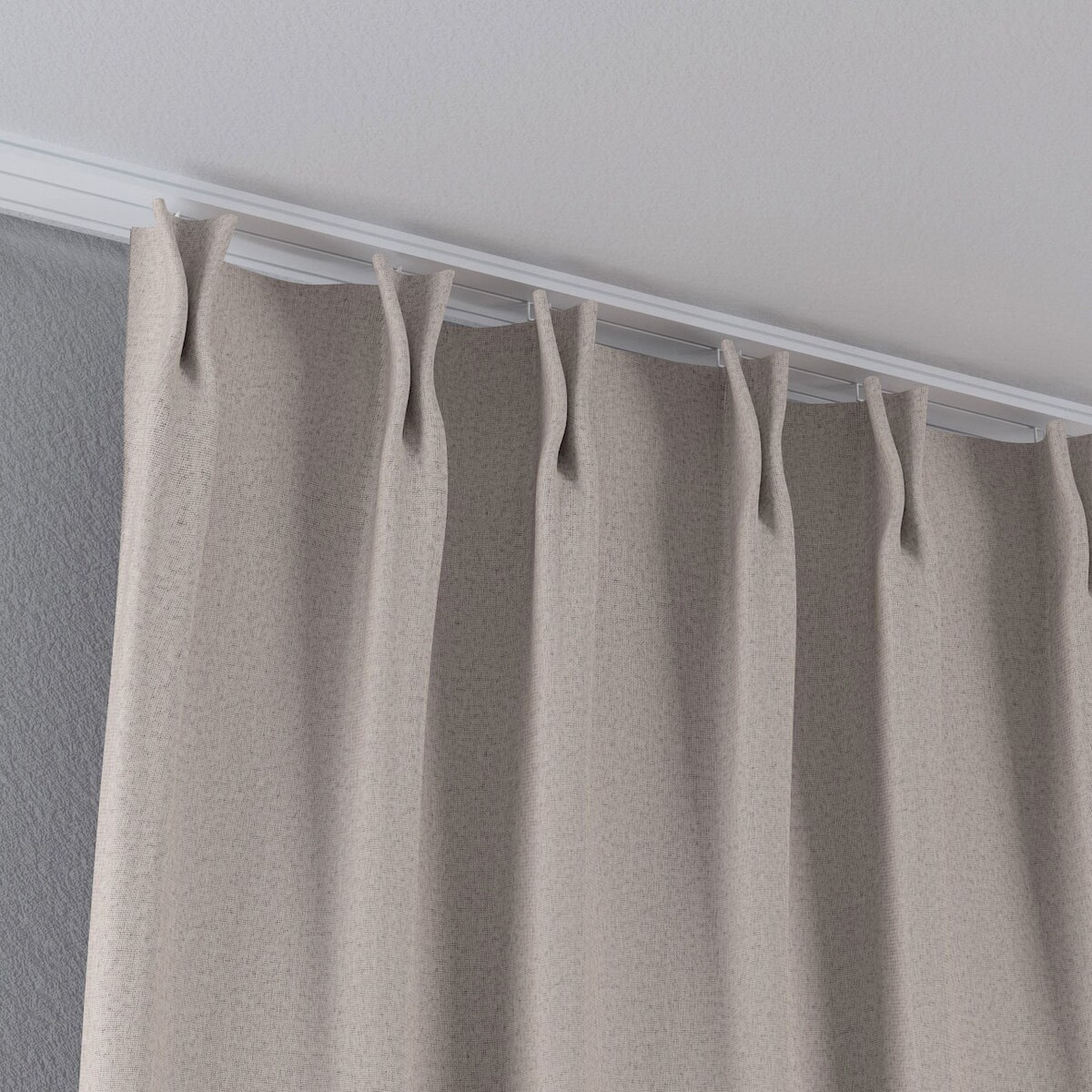 Zasłona na haczykach flex podwójnych 130x245 ciemny beżowy