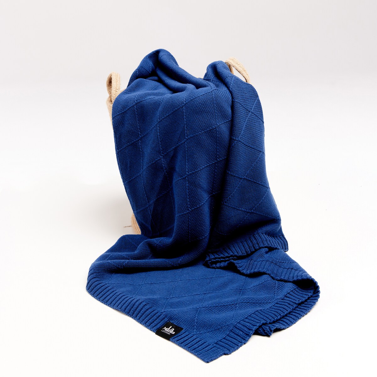 Pled romby granatowy, 130 x 160 cm, La Manta