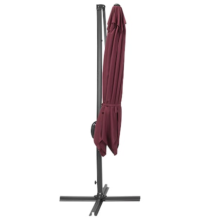 Parasol ogrodowy na wysięgniku 250 cm MONZA Burgundowy