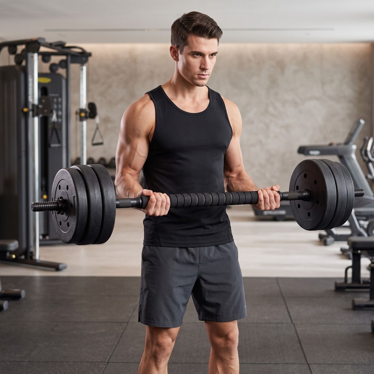 Zestaw hantli 2x20 kg Regulowane hantle 40 kg z funkcją sztangi funfit