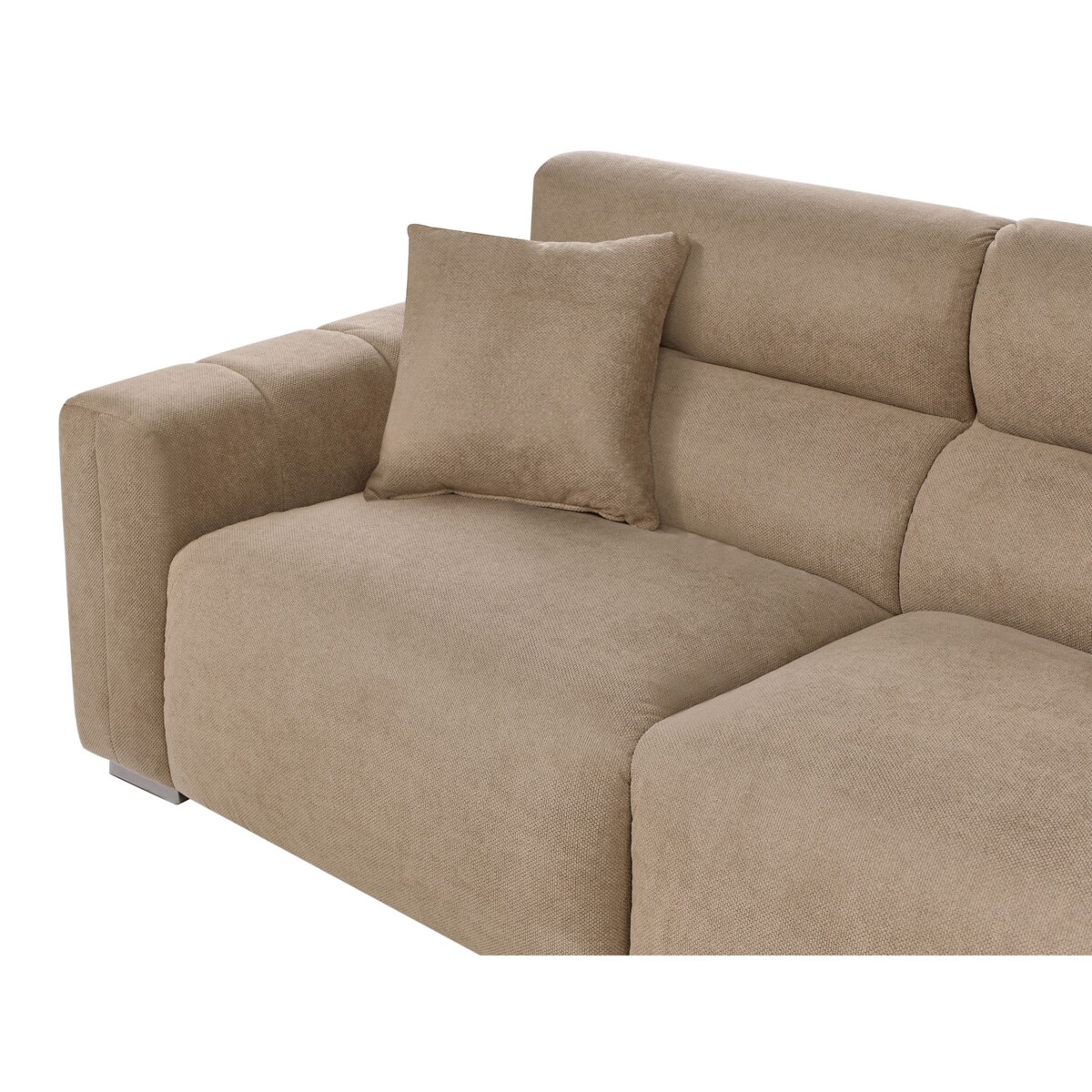 Sofa 3-osobowa jasnobrązowa FAUSKAN