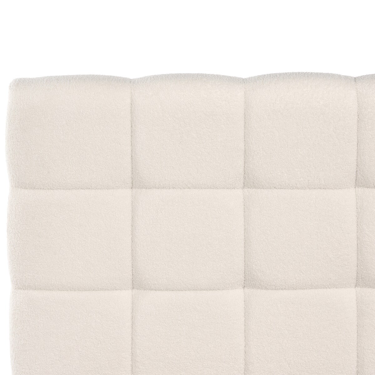 Łóżko Boucle CRESSAT 180 x 200 cm Złamana biel
