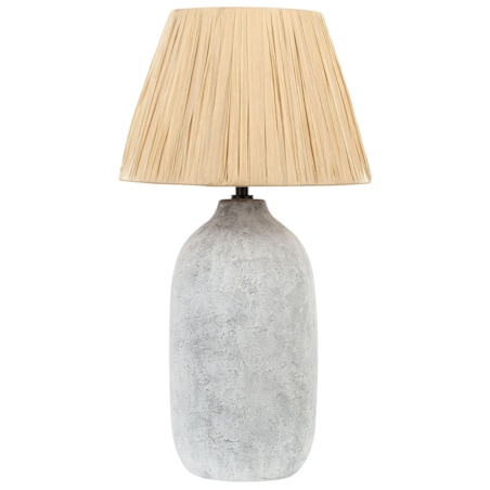 Lampa stołowa ceramiczna szara MATILDE