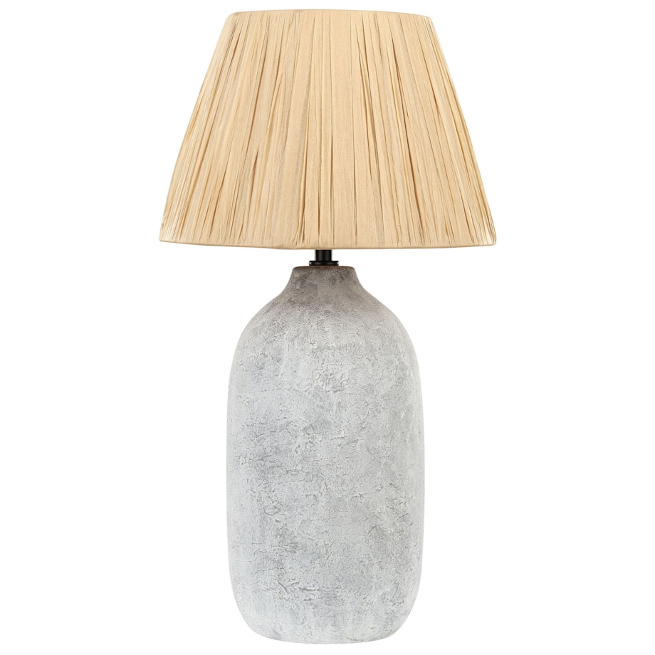 Lampa stołowa ceramiczna szara MATILDE