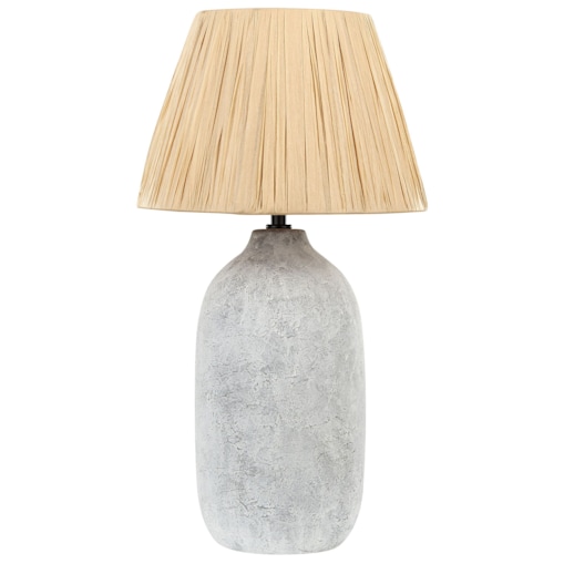 Lampa stołowa ceramiczna szara MATILDE
