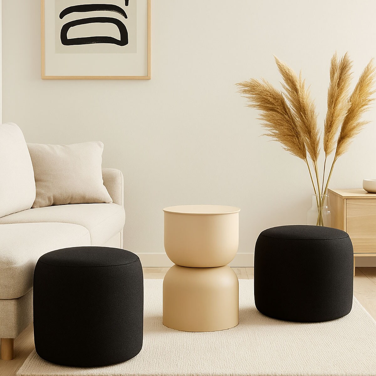 Stolik kolumna DISA, matowy, Ø 31 cm