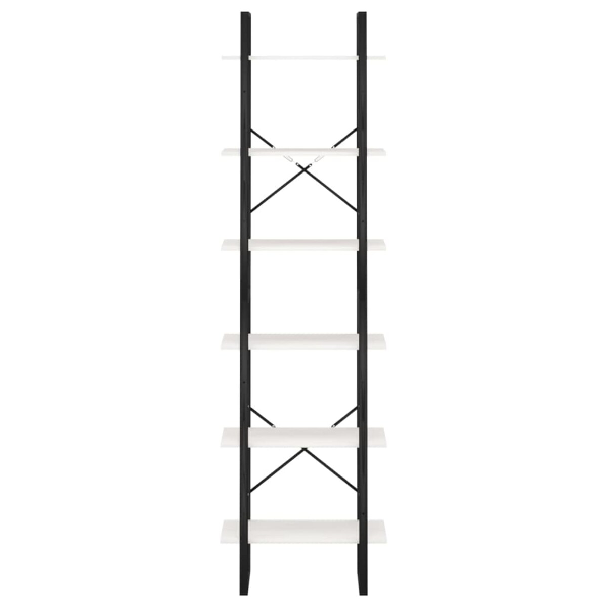 vidaXL Regał na książki, biały, 60x30x210 cm, lite drewno sosnowe