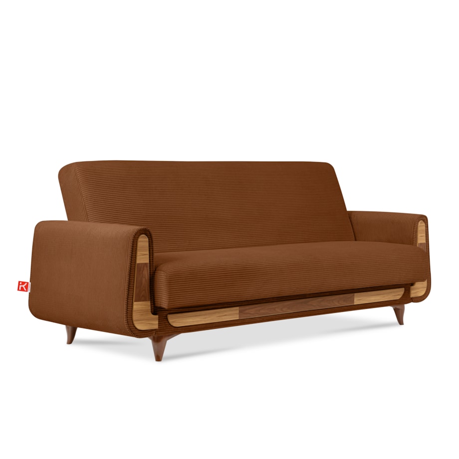 KONSIMO GUSTAVO II Sofa 3-osobowa, kolor Pomarańczowy
