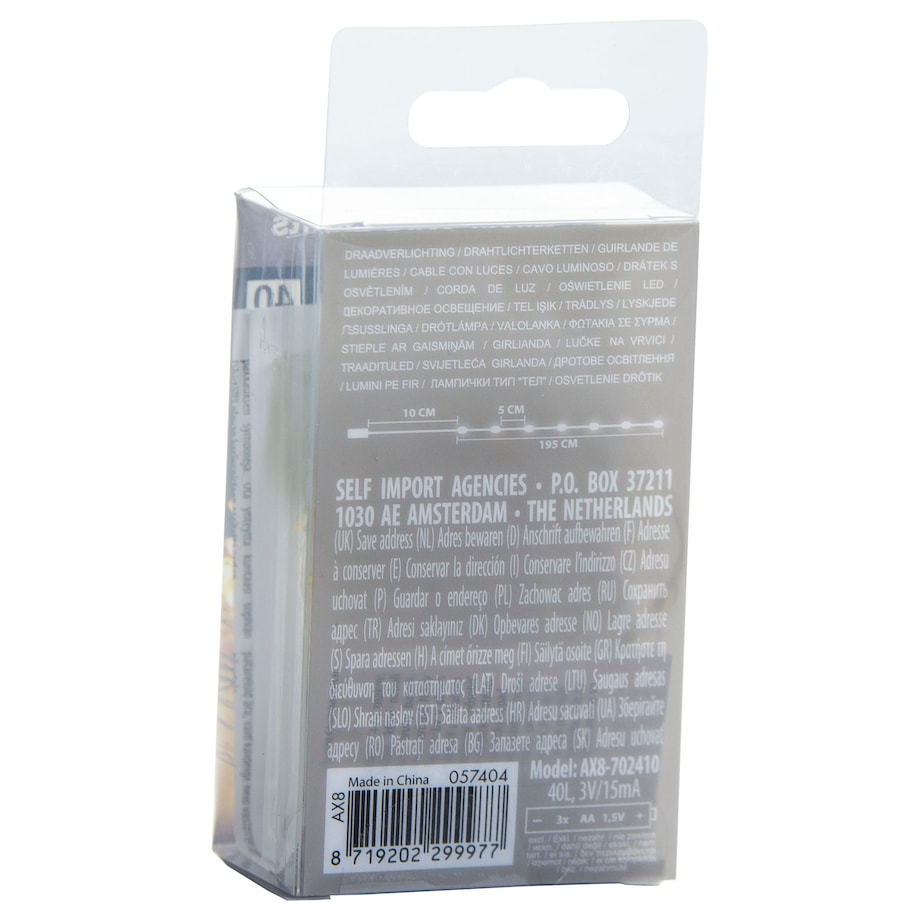 Lampki Druciki Girlanda Baterie 40 Led + Flash