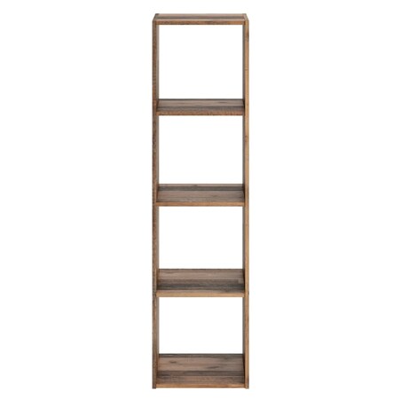 FMD Regał z 4 przegrodami, postarzane drewno