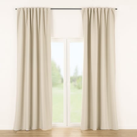 Zasłona BASIC na taśmie marszczącej 140x280cm szarobeżowy blackout 1 szt. 140x280 beżowy