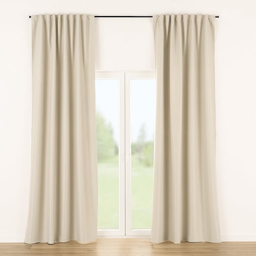 Zasłona BASIC na taśmie marszczącej 140x280cm szarobeżowy blackout 1 szt. 140x280 beżowy