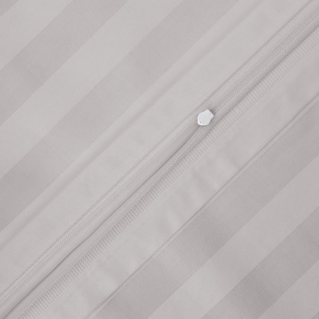 Pościel bambusowa satyna bawełniana 180x200 Bamboo paski, szara
