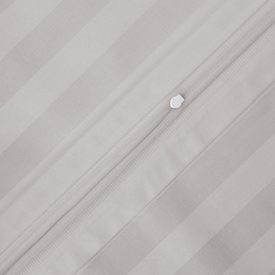 Pościel bambusowa satyna bawełniana 180x200 Bamboo paski, szara