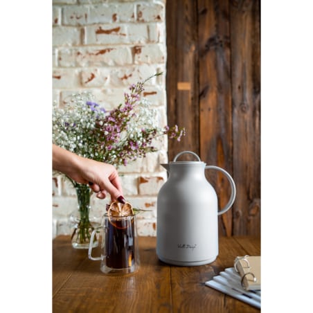 Termos z wkładem szklanym 1L AMO szary 27787