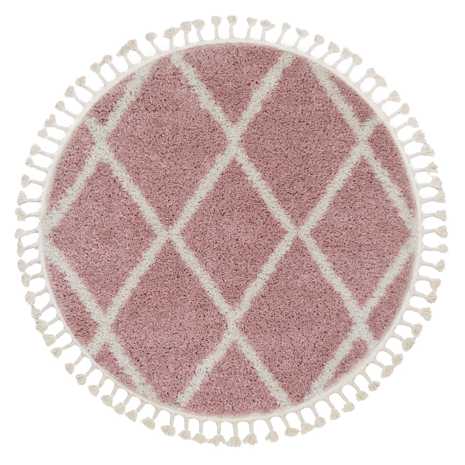 Dywan BERBER TROIK A0010 koło różowy / koło 120 cm