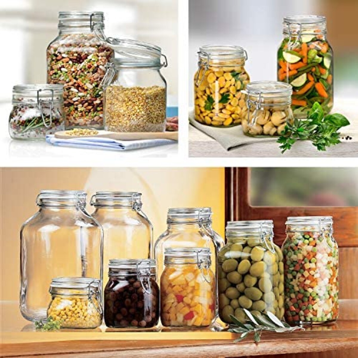 duży SŁOIK POJEMNIK na ŻYWNOŚĆ grzyby FIDO 4 L BORMIOLI kiszonki weki klips