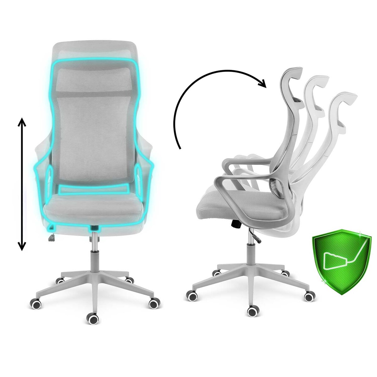 Fotel biurowy obrotowy krzesło Labi mikrosiatka Sofotel