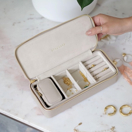 Pudełko podróżne na biżuterię Travel Large Stackers taupe