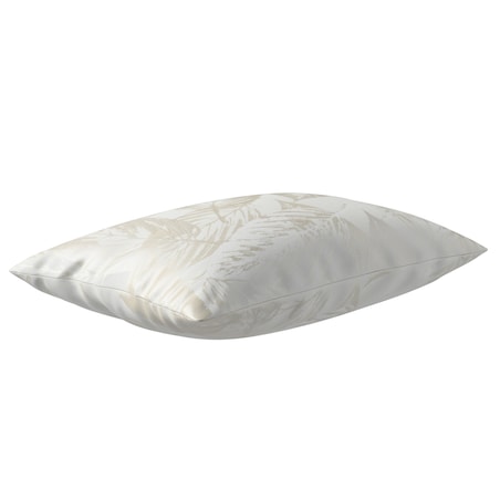 Poszewka Kinga na poduszkę prostokątną 47x28 szaro-beżowe liście