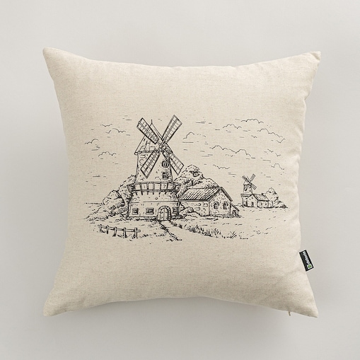 Poszewka na poduszkę Countryside Windmill 45x45 cm, 45x45