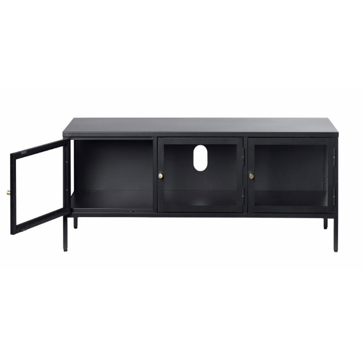 Szafka RTV Xappa black, 132 x 40,5 x 52 cm