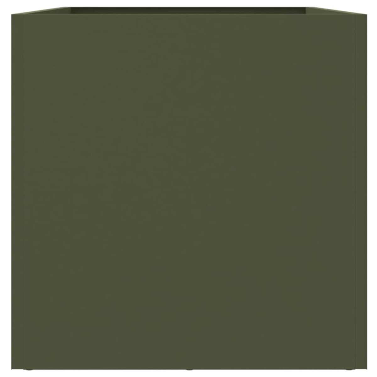 vidaXL Donica, oliwkowa, 62x30x29 cm, stal