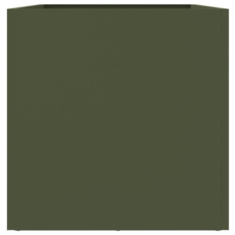 vidaXL Donica, oliwkowa, 62x30x29 cm, stal