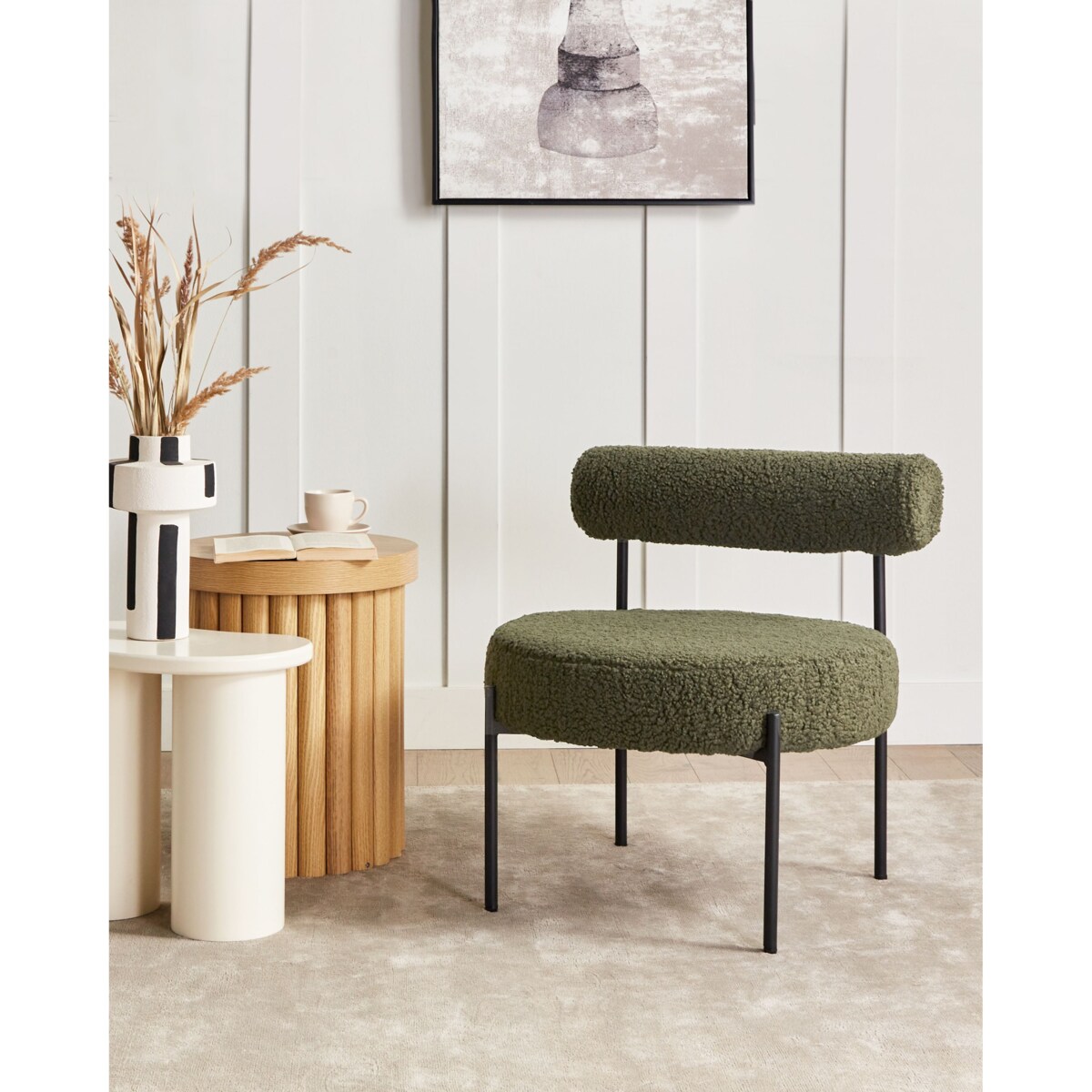 Fotel ALPHA Boucle Zielony