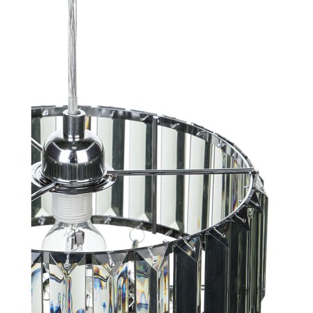 Żyrandol z akrylowymi kryształkami szary ADORN