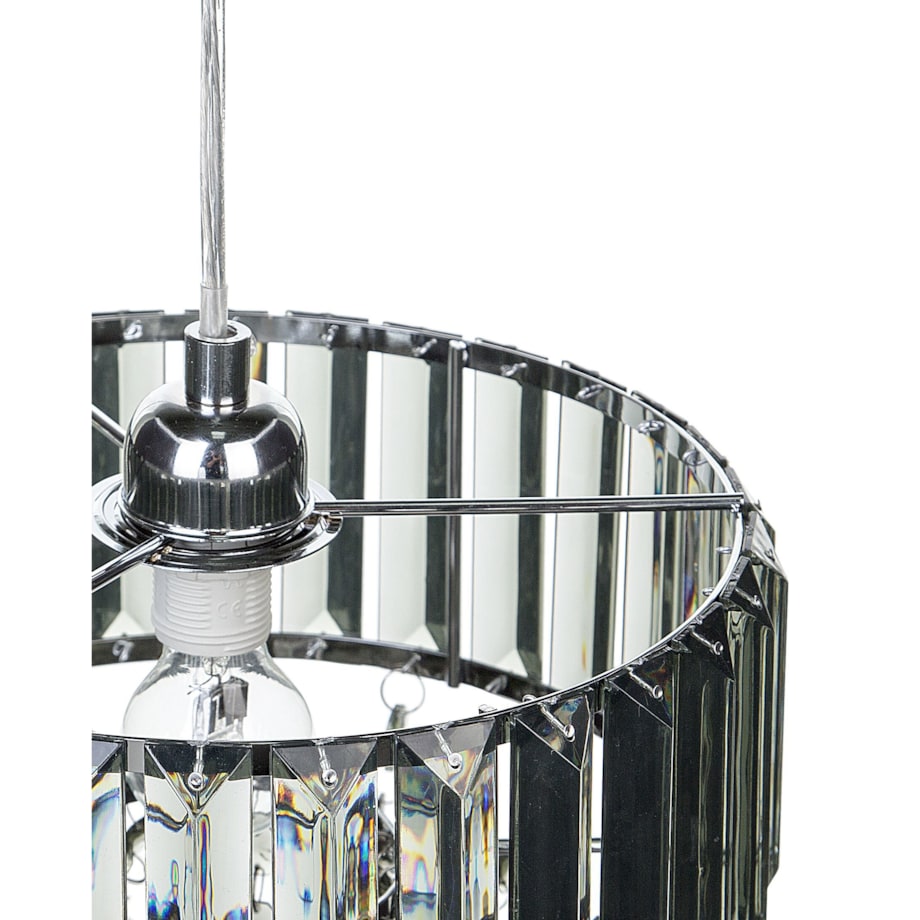 Żyrandol z akrylowymi kryształkami szary ADORN