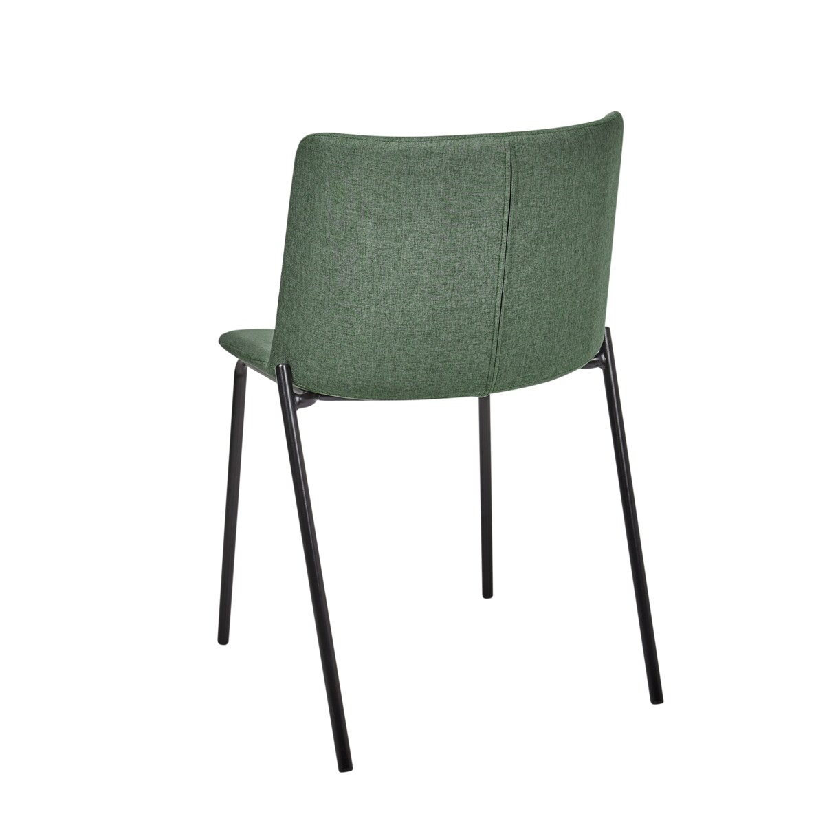 Krzesło do jadalni ESBON Zestaw 2 Tkanina Ciemnozielony