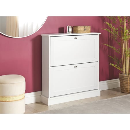 Szafka na buty 2 przegrody biała CHELAN