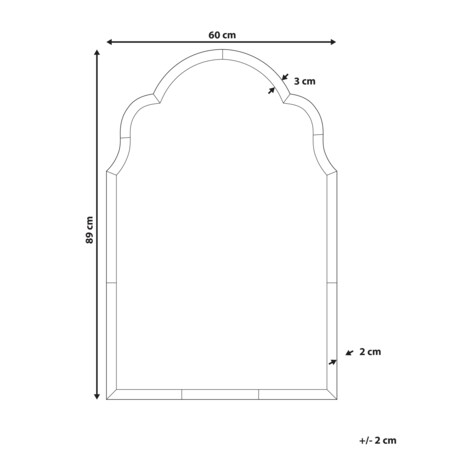 Lustro ścienne NORVILLE Złoty