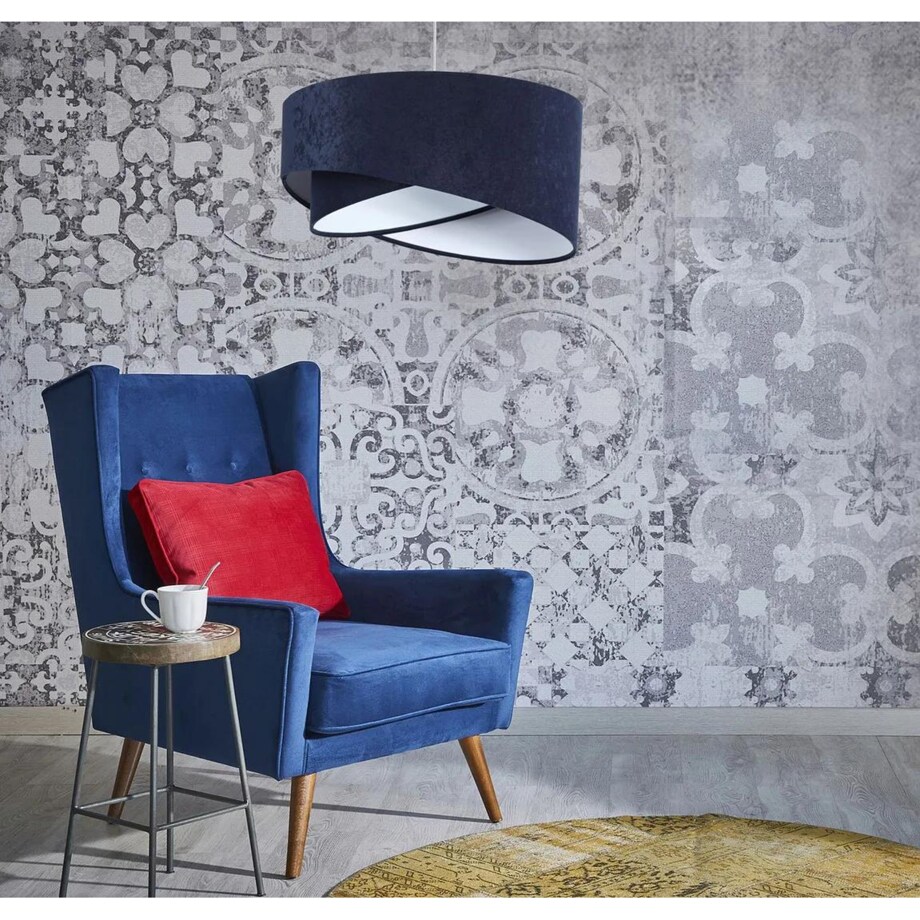 Lampa wisząca GEMSTONE granatowa/biała