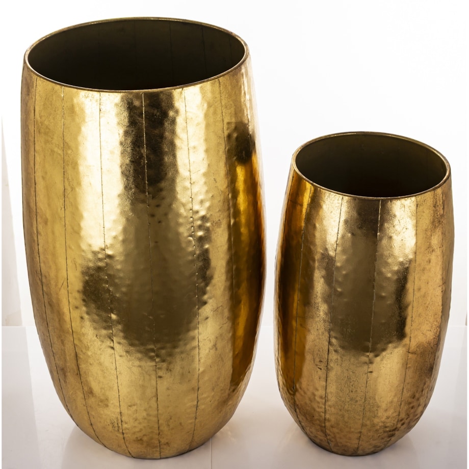 Osłonka 2 szt. metalowe 81x45 i 60x35 cm wysokie i solidne złote