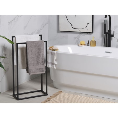 Stojak na ręczniki 45 x 85 cm czarny RECREO
