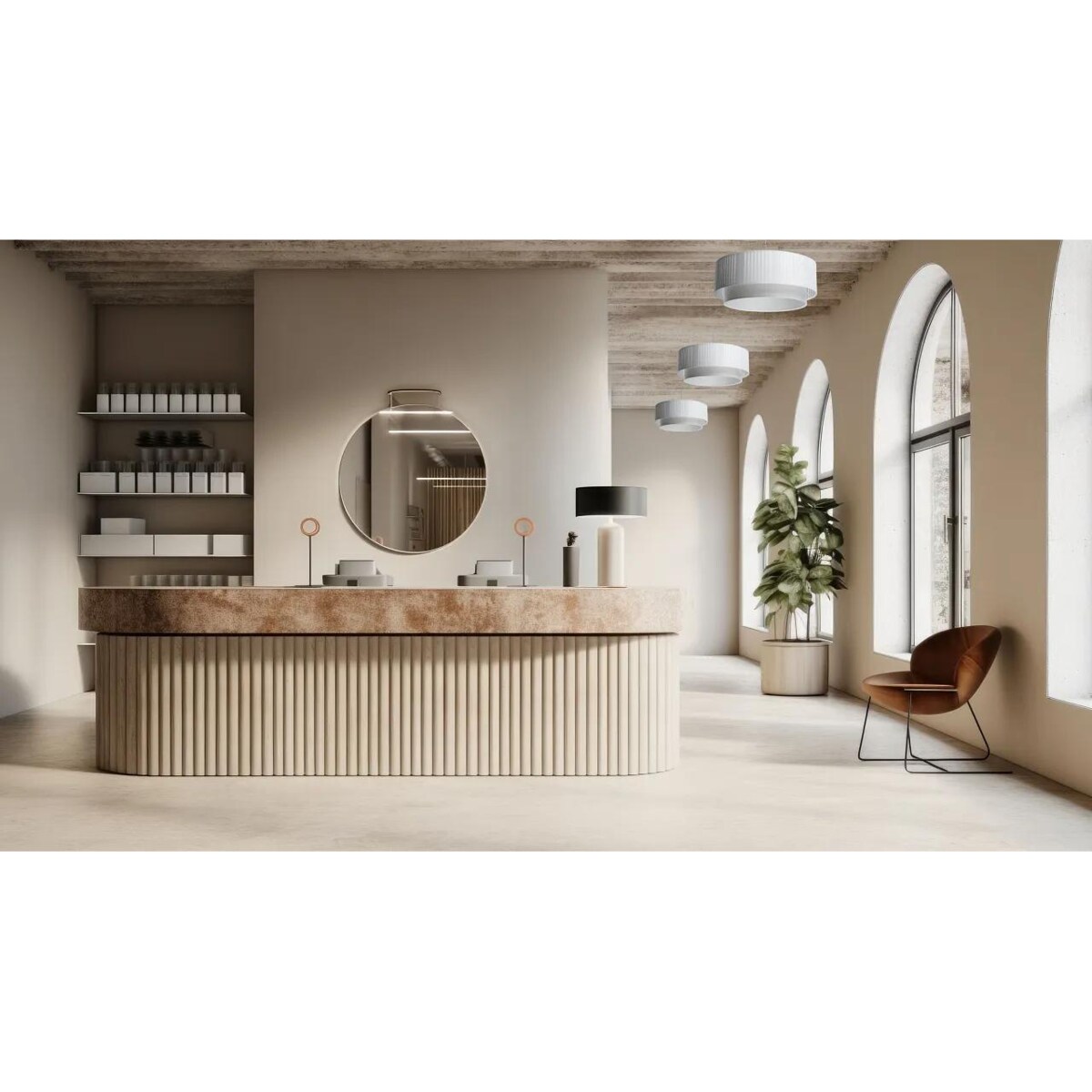 Lampa wisząca DUO LAMI LINE 60x25 biała