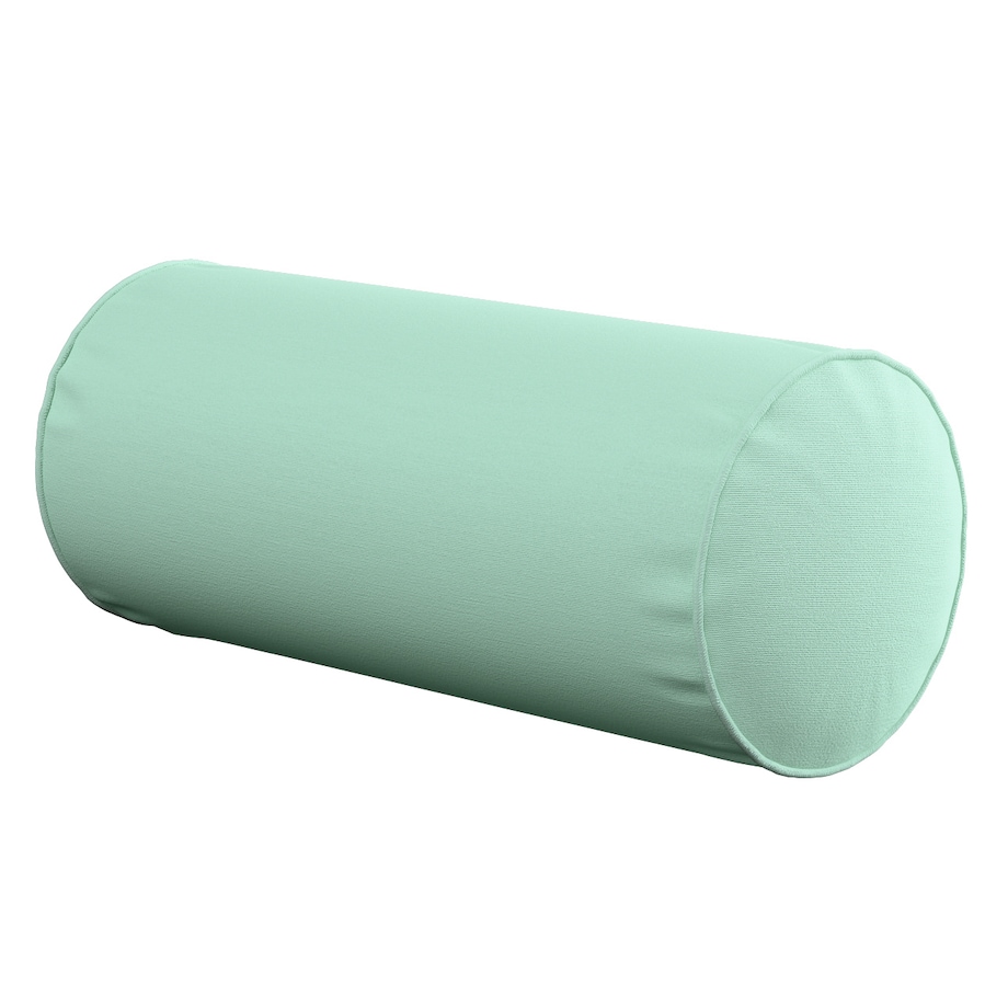 Poduszka wałek prosty, turkusowo - miętowy, Ø16 x 40 cm, Loneta