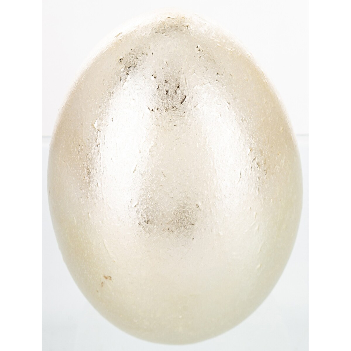 Dekoracja - srebrne jajko z ceramiki 15x10x10 cm MONNI - V